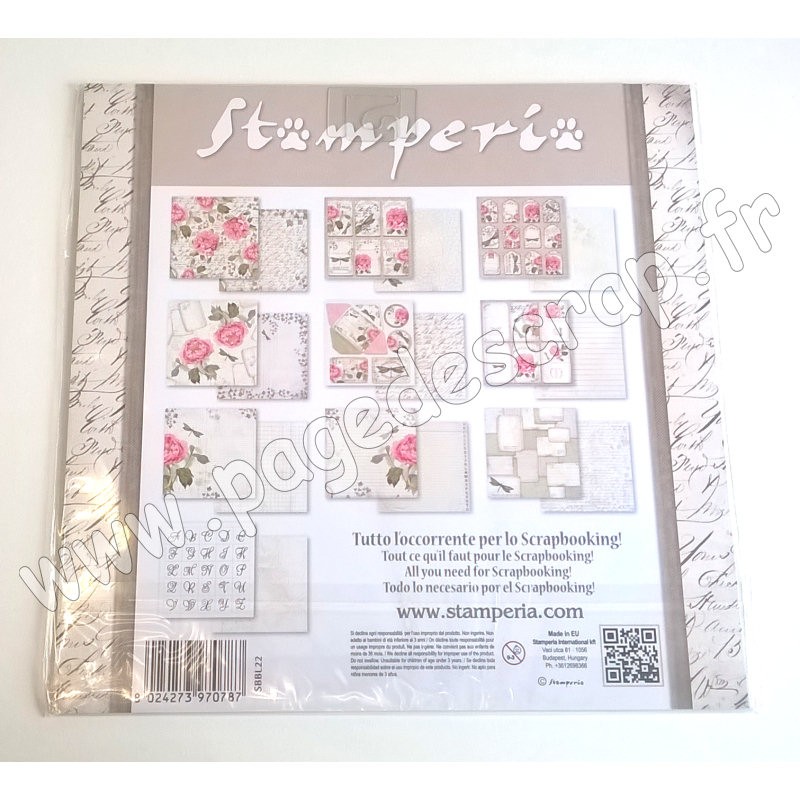 Stamperia Stamperia Letters Flowers 10 Feuilles R V 30 5 Cm X 30 5 Cm 170 Gr