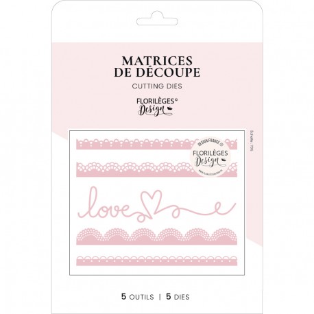 FDD124005   FLORILEGES DESIGN LA VIE EN ROSE OUTILS DE DÉCOUPE JOLIES DENTELLES