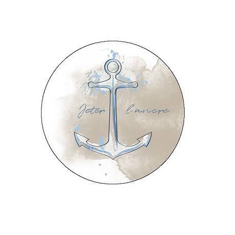 LORELAI DESIGN COLLECTION ENTRE TERRE ET MER BADGE JETER L'ANCRE