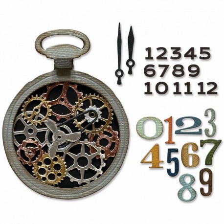 666603   SIZZIX TIM HOLTZ THINLITS DIE ROUAGES DE MONTRE VAULT