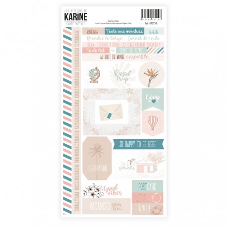 KAST34   LES ATELIERS DE KARINE CARTE POSTALE STICKERS