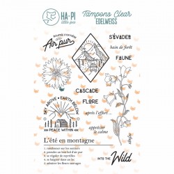 HPLF-ED-T2415   HA PI LITTLE FOX COLLECTION EDELWEISS TAMPONS CLEAR EN MONTAGNE