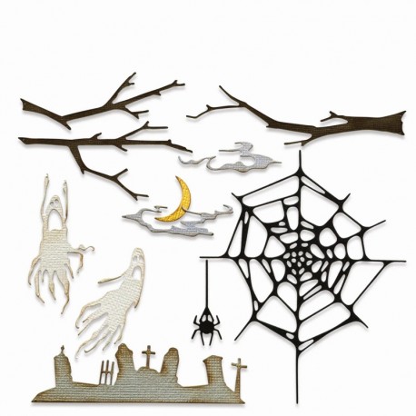 666684   SIZZIX TIM HOLTZ THINLITS DIE VAULT FRIGHT NIGHT