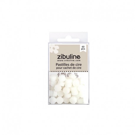 122405PCGW   ZIBULINE PASTILLES DE CIRE À CACHETER GIVRÉES BLANCHES