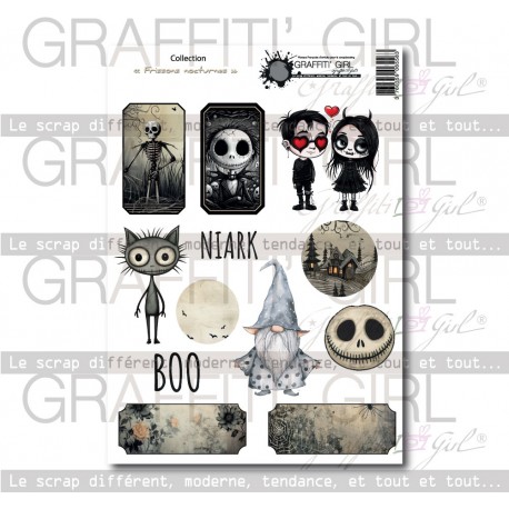 GRAFFITI' GIRL COLLECTION FRISSONS NOCTURNES DIE CUT FRISSONS NOCTURNES