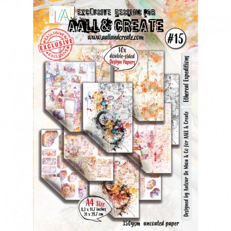 15   AALL AND CREATE PAPER PAD 15 ETHEREAL EXPEDITIONS 10 imprimés R/V A4 350g