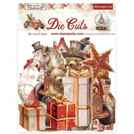 DFLDC102   STAMPERIA DIE CUTS GEAR UP FOR CHRISTMAS