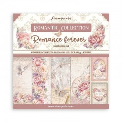 SBBL146   STAMPERIA ROMANCE FOREVER 10 feuilles R/V 30.5cmx30.5cm 190 gr