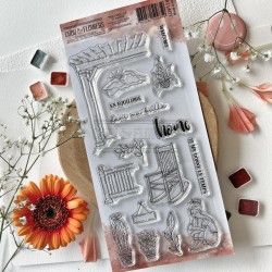 LOV118   CHOU & FLOWERS COLLECTION PEACE AND LOVE TAMPON CLEAR EN ÉQUILIBRE