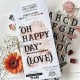 LOV115   CHOU & FLOWERS COLLECTION PEACE AND LOVE TAMPON CLEAR ALPHABET WESTERN