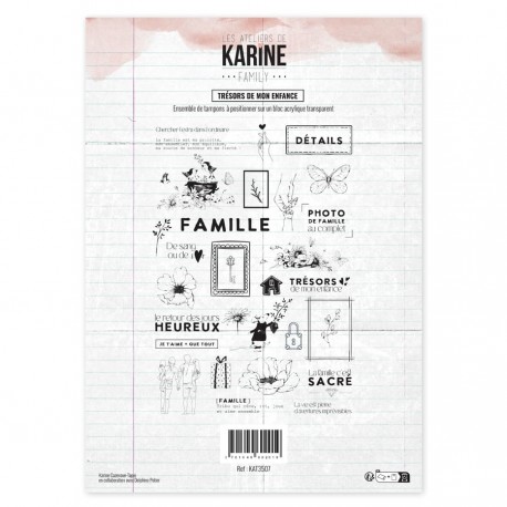 KAT3507   LES ATELIERS DE KARINE FAMILY TAMPON CLEAR TRÉSORS DE MON ENFANCE