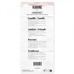 KAT3503   LES ATELIERS DE KARINE FAMILY TAMPON CLEAR CARTE DÉFINITIONS FAMILLE