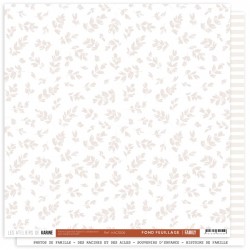 KAC3506   LES ATELIERS DE KARINE FAMILY FOND FEUILLAGE 30.5 cm x 30.5 cm