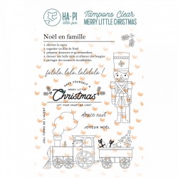 HPLF-MLC-T2420   HA PI LITTLE FOX COLL. MERRY LITTLE CHRISTMAS TAMPONS CLEAR NOËL EN FAMILLE