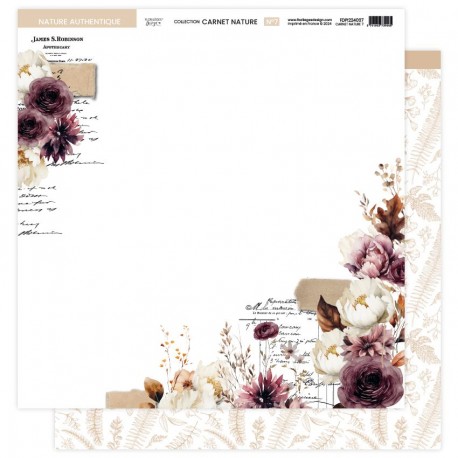 FDPI224007   FLORILEGES DESIGN COLLECTION CARNET NATURE 7   30.5 cm x 30.5 cm