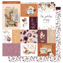 FDPI224003   FLORILEGES DESIGN COLLECTION CARNET NATURE 3   30.5 cm x 30.5 cm