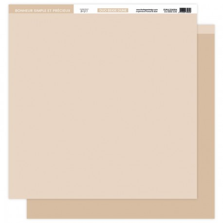 FDPUL224004   FLORILEGES DESIGN  PAPIER UNI DUO BEIGE DUNE