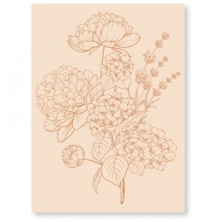 FDPE224002   FLORILEGES DESIGN CARNET NATURE PLAQUE D'EMBOSSAGE BOUQUET 3D 12cm x 17.5cm