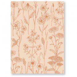 FDPE224001   FLORILEGES DESIGN CARNET NATURE PLAQUE D'EMBOSSAGE FLEURS DES CHAMPS 12cm x 17.5cm