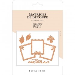 FDD224006   FLORILEGES DESIGN CARNET NATURE OUTILS DE DÉCOUPE TROIS TIMBRES