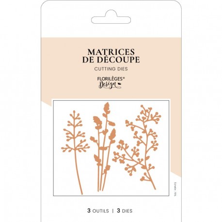 FDD224004   FLORILEGES DESIGN CARNET NATURE OUTILS DE DÉCOUPE BRINS D'AUTOMNE