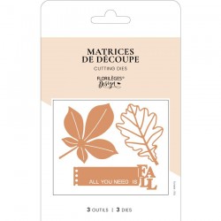 FDD224002   FLORILEGES DESIGN CARNET NATURE OUTILS DE DÉCOUPE ALL YOU NEED IS FALL