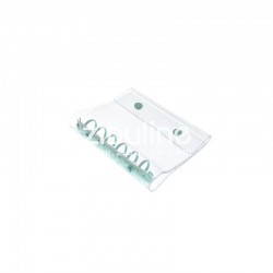 12409CEVE   ZIBULINE CLASSEUR TRANSPARENT ESSENTIEL VERT D'EAU 12cm x 14.8cm