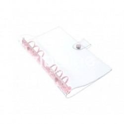 12409CGRP   ZIBULINE CLASSEUR TRANSPARENT CONFORT ROSE PALE 12.5cm x 19cm