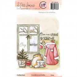 LPF-CAN-01   LA PETITE FRANÇAISE COLLECTION CANNELLE ET POINSETTIA TAMPONS CLEAR COSY