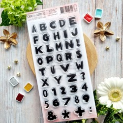 AVE116   CHOU & FLOWERS COLLECTION IT'S ALWAYS TEA TIME TAMPON CLEAR ALPHABET ROCK